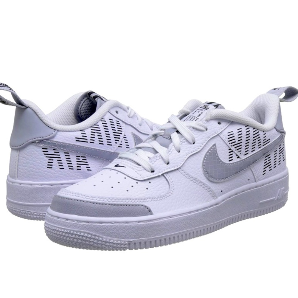 ⛔️SOLD⛔️Nike Air Force 1 LV8 2 White and Gray EUC Size 7Y/Womens 7.5/8